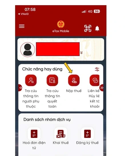 cach phat hien va xoa no tien thue tren etax mobile hinh anh 2