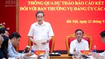 Thông qua Dự thảo báo cáo kết quả kiểm tra, giám sát đối với Ban Thường vụ Đảng ủy các cơ quan Đảng Trung ương