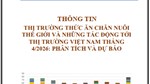 Thông tin thị trường thức ăn chăn nuôi thế giới và những tác động tới thị trường Việt Nam tháng 4/2026