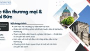 15-23/3/2025: Mời tham gia Đoàn xúc tiến thương mại và đầu tư tại Đức