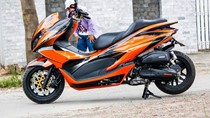 Honda PCX phối màu cam đen bắt mắt ở Hà Nội
