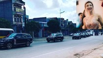 Hàng chục chiếc Lexus LX570 và Range Rover tham gia rước dâu hot girl Quảng Ninh
