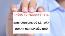 Thông tư số 132/2018/TT-BTC hướng dẫn Chế độ kế toán cho doanh nghiệp siêu nhỏ