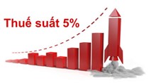 Hàng hóa, dịch vụ chịu thuế suất 5% mới nhất