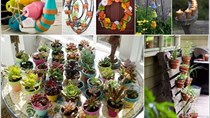 10 cách tự làm vật trang trí sân vườn đầy sáng tạo