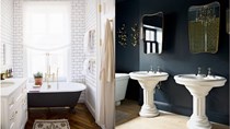 Vàng, đen, trắng: Cách phối màu cho một phòng tắm thực sự “hạng sang“