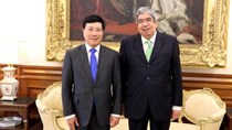 Phó Thủ tướng Phạm Bình Minh hội kiến Chủ tịch Quốc hội Bồ Đào Nha