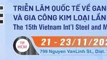 21 – 23/11/2024: ISME VIETNAM 2024 - Triển lãm Quốc tế Gang thép và Gia công Kim loại lần thứ 16 