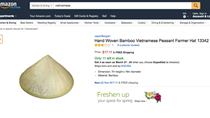 Nón lá Việt Nam giá 30 nghìn chỉ có các cụ các bà dùng, lên Amazon khách Tây lùng mua
