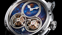 Cận cảnh cỗ máy đếm thời gian như vũ trụ thu nhỏ Louis Moinet Space Mystery