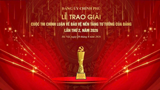 Lễ trao Giải Cuộc thi chính luận về bảo vệ nền tảng tư tưởng của Đảng trong Đảng bộ Chính phủ lần thứ 2, năm 2026