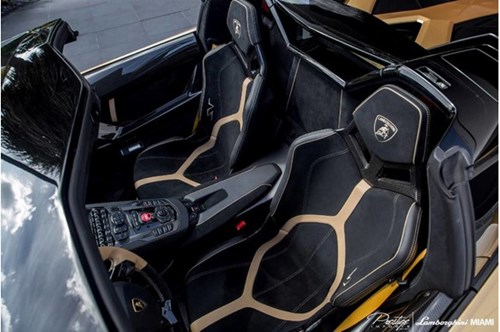 Vẻ đẹp siêu xe hàng hiếm Lamborghini Aventador SV Roadster màu vàng đồng - Ảnh 9.