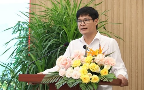 Ông Lê Đức Huy, Tổng Giám đốc Simexco DakLak cho biết, doanh nghiệp là đơn vị đầu tiên công bố vùng sản xuất cà phê tuân thủ EUDR. Ảnh: Quang Yên.
