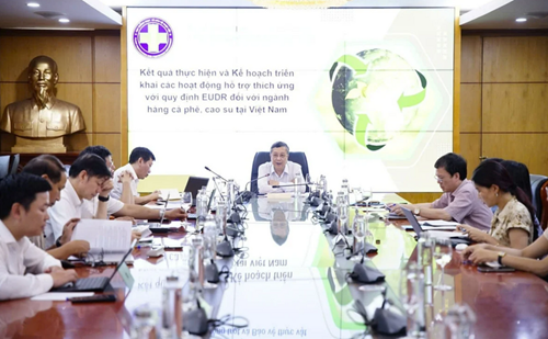 Thứ trưởng Bộ Nông nghiệp và Môi trường Hoàng Trung chủ trì cuộc họp