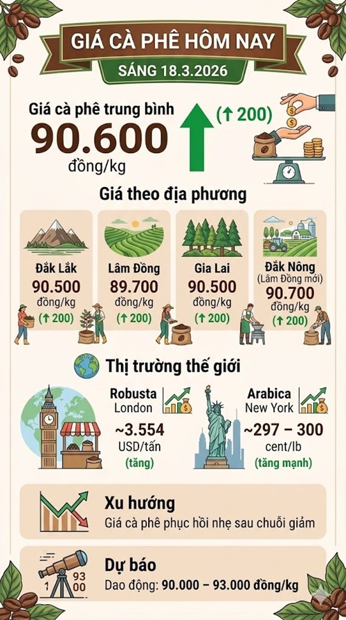 Giá cà phê hôm nay 18.3: Bật tăng trở lại sau chuỗi giảm - ảnh 3