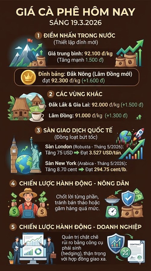 Giá cà phê hôm nay 19.3: Tăng cao, nông dân trúng quả đậm? - ảnh 3