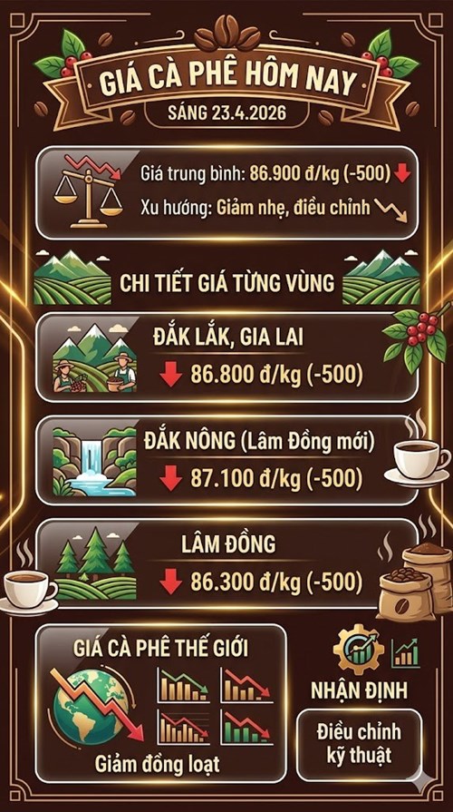 Giá cà phê hôm nay 23.4: Tây Nguyên giảm theo thị trường thế giới - ảnh 3