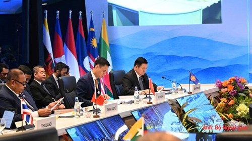 Thứ trưởng Đặng Hoàng Giang tại Hội nghị Bộ trưởng Ngoại giao ASEAN. Ảnh: Bộ Ngoại giao cung cấp