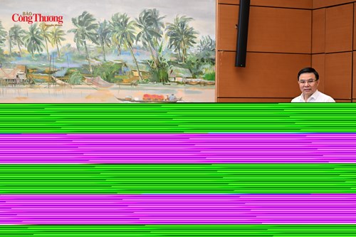 Bộ trưởng Bộ Công Thương Lê Mạnh Hùng thảo luận tại Tổ 3.