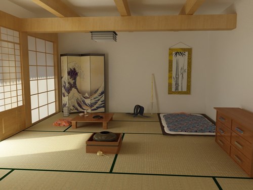 Phong cách bài trí phòng ngủ của người Nhật làm toát lên tích cách của chủ nhân giản dị, gần gũi, không phô trương. (Ảnh Pinterest). 
