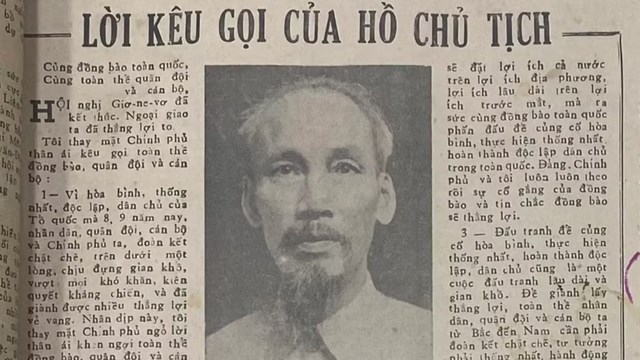 Chủ tịch Hồ Chí Minh viết “Lời kêu gọi sau Hội nghị Geneva thành công”