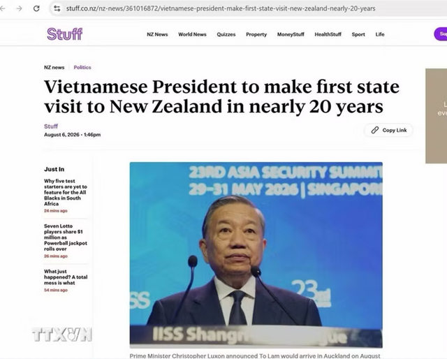 Truyền thông New Zealand: Quan hệ với Việt Nam bước vào giai đoạn gắn kết mới