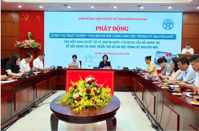 Hưởng ứng Cuộc thi trực tuyến “Thủ đô Hà Nội cùng dân tộc trong kỷ nguyên mới” bằng kiến thức, trách nhiệm và tình yêu đối với Hà Nội