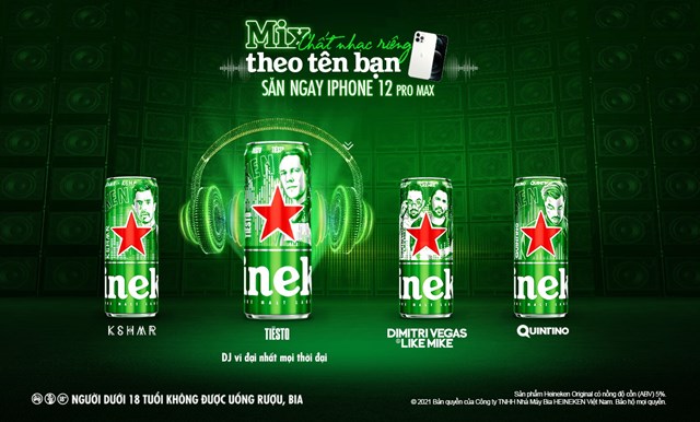 Phiên bản lon cao Heineken x Top DJs mang đến trải nghiệm âm nhạc điện tử độc đáo