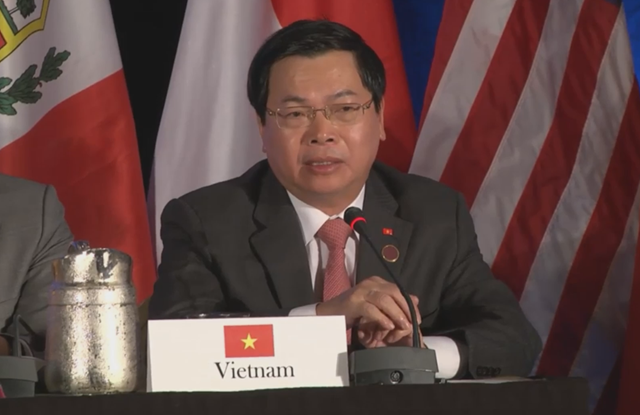 Bộ trưởng Vũ Huy Hoàng trả lời họp báo kết thúc đàm phán TPP