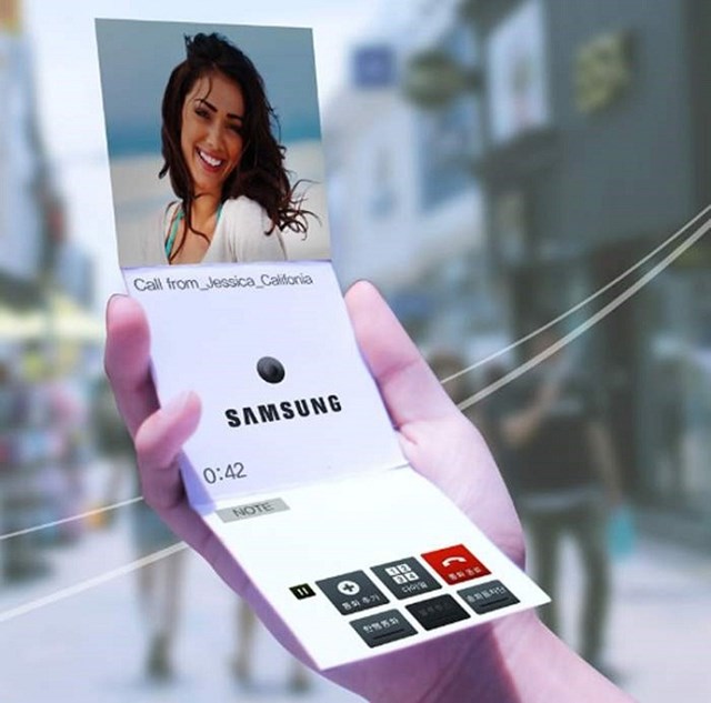 Samsung Galaxy X trang bị màn hình dẻo dễ dàng uốn cong lần đầu xuất hiện