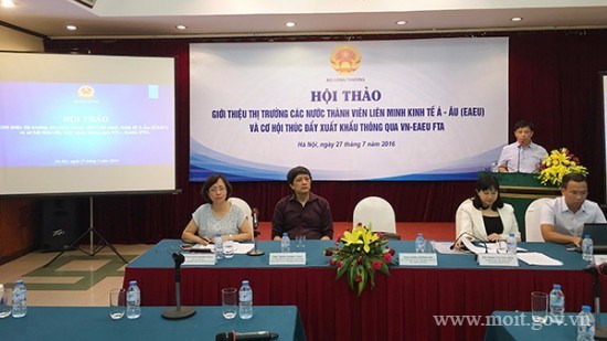  Thúc đẩy XK hàng Việt Nam thông qua Hiệp định TMTD giữa VN và Liên minh KT Á - Âu