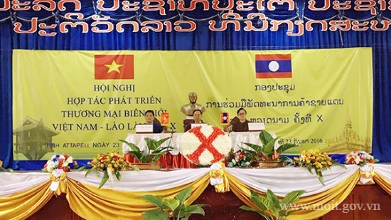 Hội nghị hợp tác phát triển thương mại biên giới Việt Nam - Lào lần thứ X 