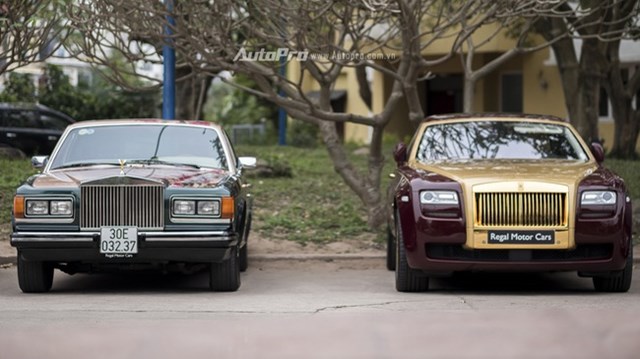 Hà Nội: Rolls-Royce Silver Spirit Mark I và Ghost mạ vàng cùng nhau xuất hiện