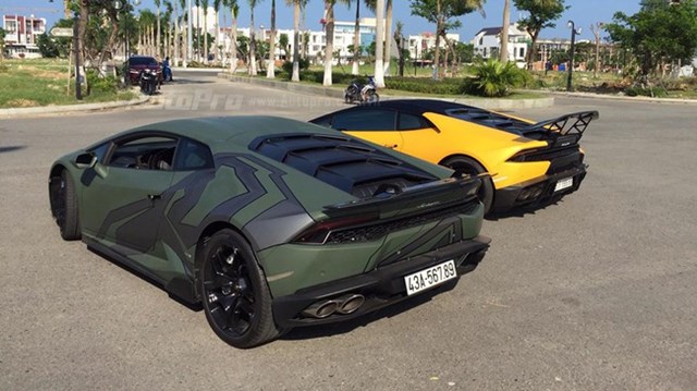 Cặp đôi Lamborghini Huracan độ “khủng”, biển “VIP”, đọ dáng cùng nhau tại Đà Nẵng