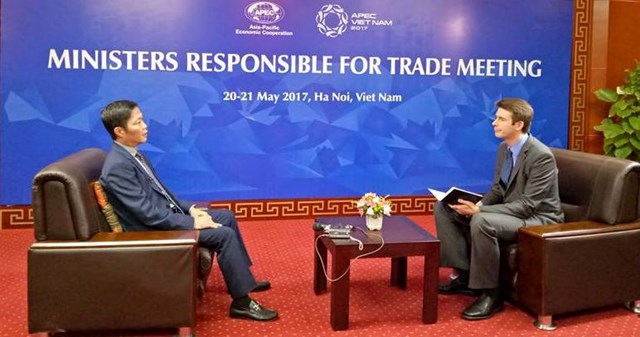 Bộ trưởng Trần Tuấn Anh trả lời phỏng vấn Ban Thư ký APEC Quốc tế 