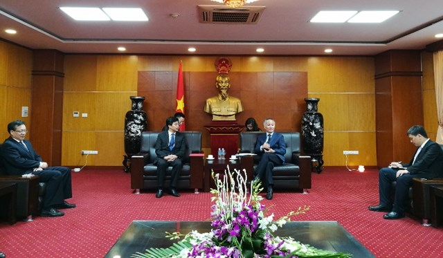 Thứ trưởng Trần Quốc Khánh tiếp đồng chí Kim Dục Huy, Phó Tỉnh trưởng tỉnh Cát Lâm