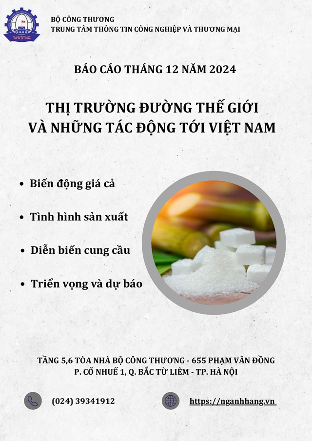 Thị trường Đường thế giới và những tác động tới Việt Nam trong tháng 12/2024