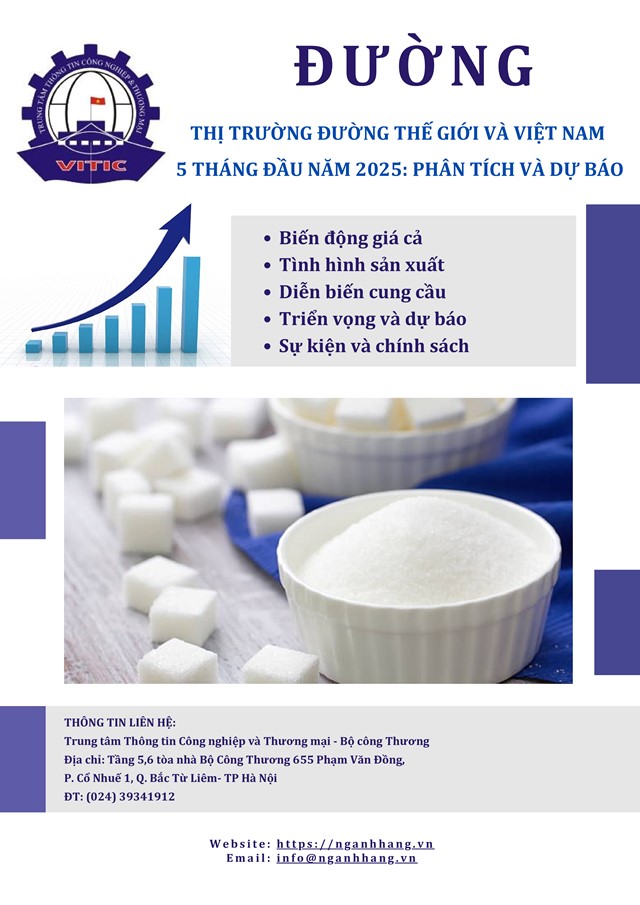 THỊ TRƯỜNG ĐƯỜNG THẾ GIỚI VÀ VIỆT NAM  5 THÁNG ĐẦU NĂM 2025: PHÂN TÍCH VÀ DỰ BÁO