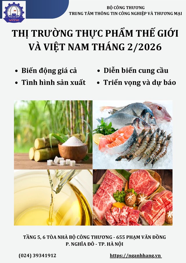 THỊ TRƯỜNG THỰC PHẨM THẾ GIỚI VÀ VIỆT NAM THÁNG 2 NĂM 2026: PHÂN TÍCH VÀ DỰ BÁO