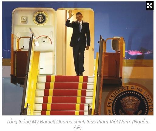 Tổng thống Hoa Kỳ Barack Obama bắt đầu thăm chính thức Việt Nam