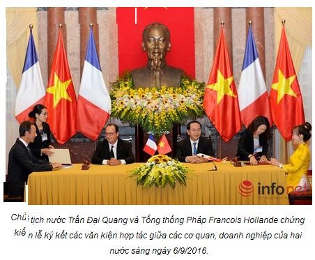 Việt Nam - Pháp ký kết 16 văn kiện hợp tác quan trọng