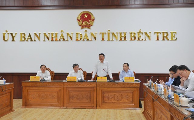 Bộ trưởng Nguyễn Hồng Diên làm việc tại tỉnh Bến Tre