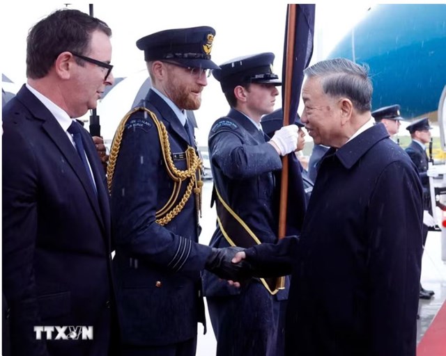 Tổng Bí thư Tô Lâm bắt đầu chuyến thăm cấp Nhà nước tới New Zealand