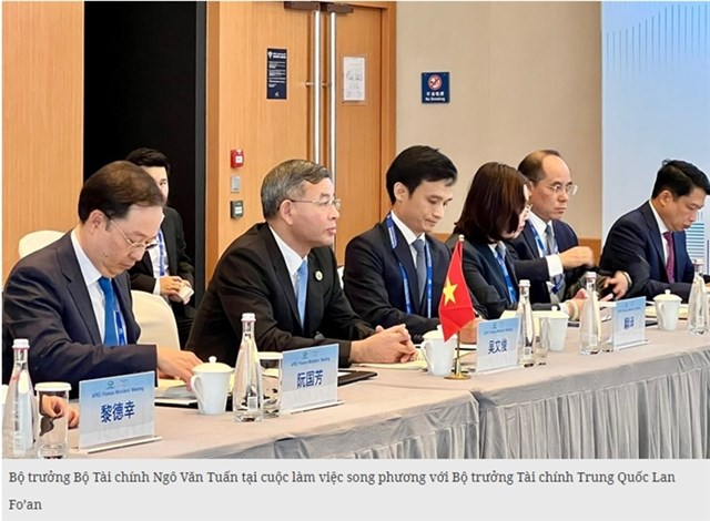 Ngành tài chính tham vấn đối tác Trung Quốc, Hoa Kỳ trước thềm APEC 2027