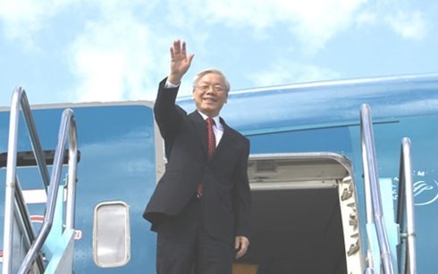 Tổng Bí thư Nguyễn Phú Trọng lên đường thăm chính thức Nhật Bản