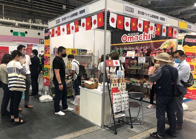 Gian hàng quảng bá sản phẩm Việt Nam tham gia Hội chợ Food Style Kansai ngày 15-17/6/2021