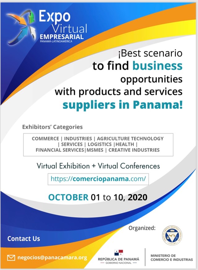 1-10/10: Mời dự Hội chợ Thương mại Trực tuyến Panama – Mỹ Latinh 