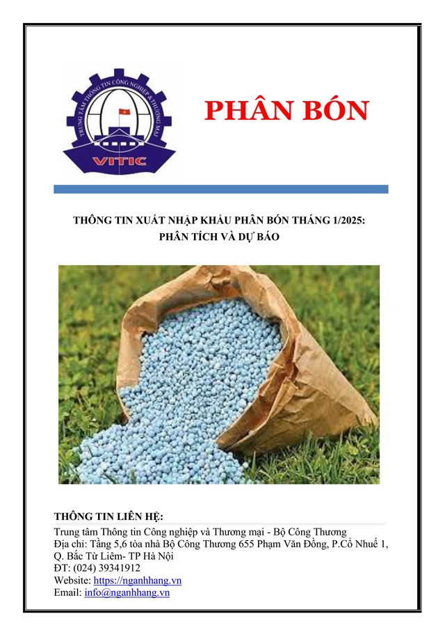 Thông tin xuất nhập khẩu phân bón tháng 1/2025: Phân tích và dự báo