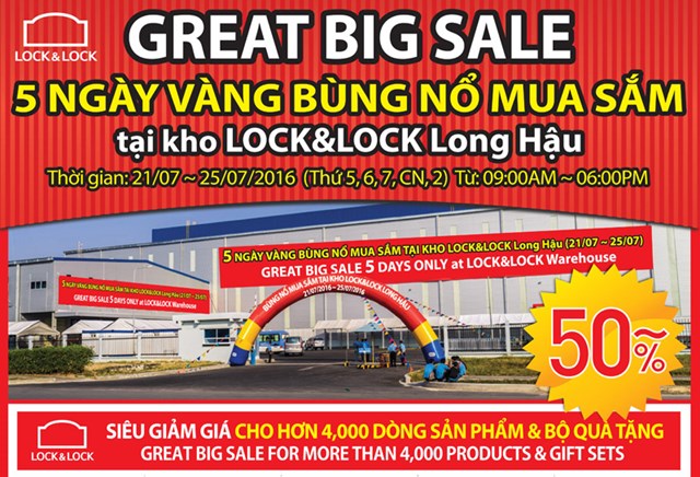 Lock&Lock: “5 ngày bùng nổ mua sắm” và giảm giá lớn nhất trong năm