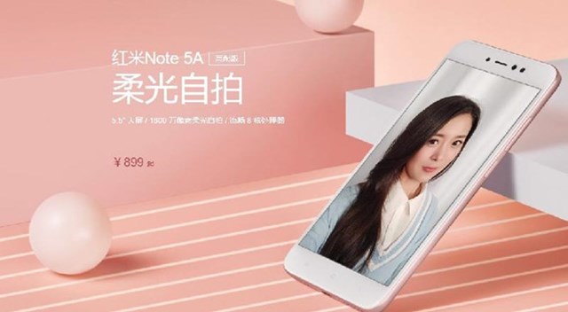 Xiaomi Redmi Note 5A ra mắt, giá từ 106 USD